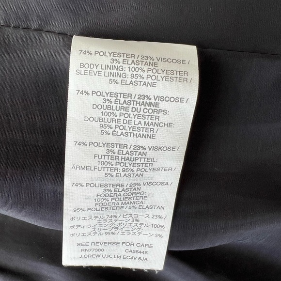 J Crew Womens 4 Bonded Crepe one button Blazer Jacket Slate Gray - Picture 6 of 10